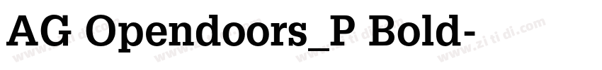 AG Opendoors_P Bold字体转换